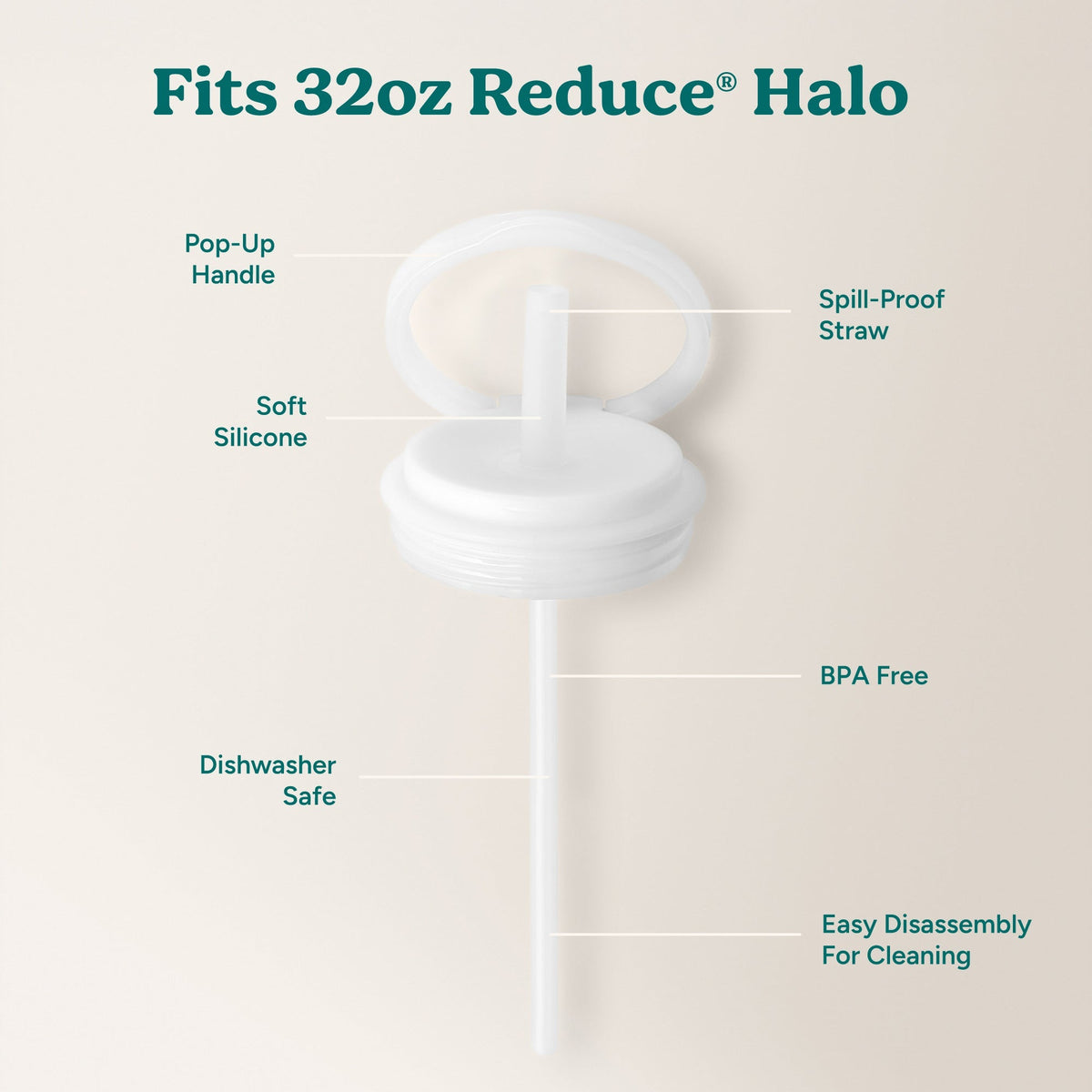 Halo Large Lid & Straw Set