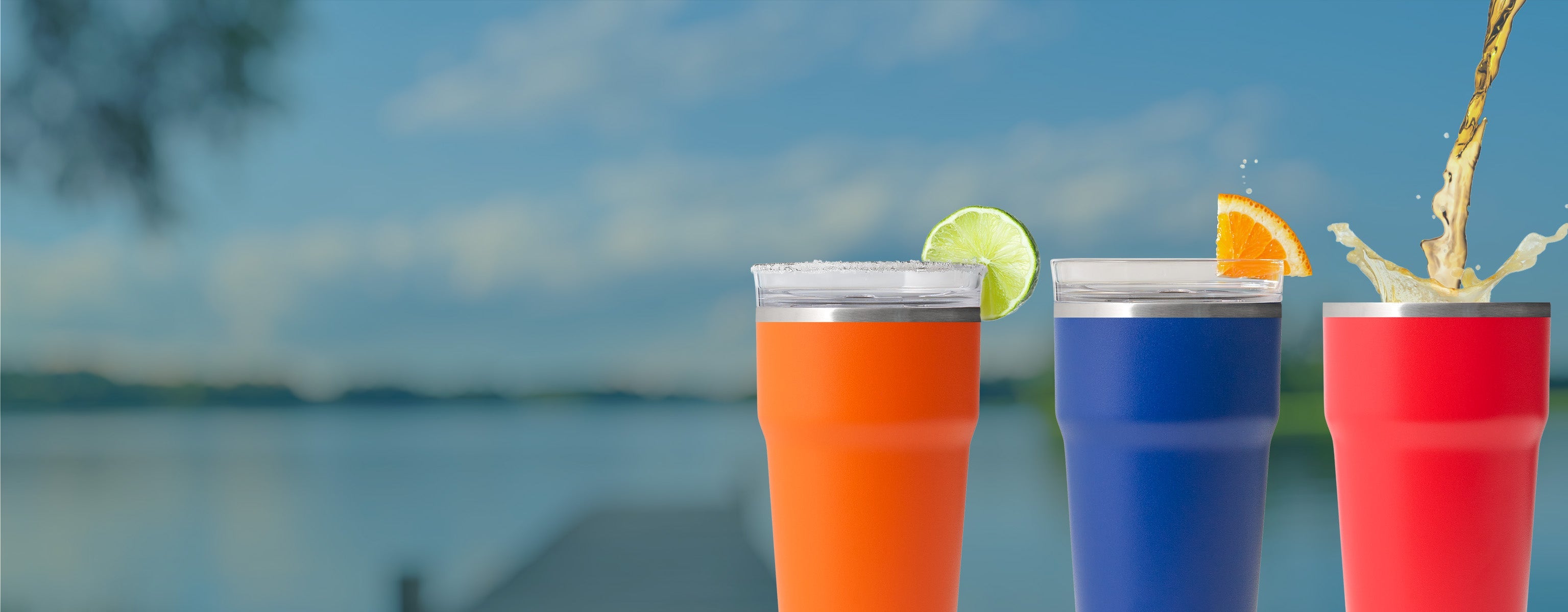 Colorful Reduce Saltini cocktail tumblers
